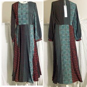 Anonyme Designers NWT Patckwork Maxi Dress Size Small